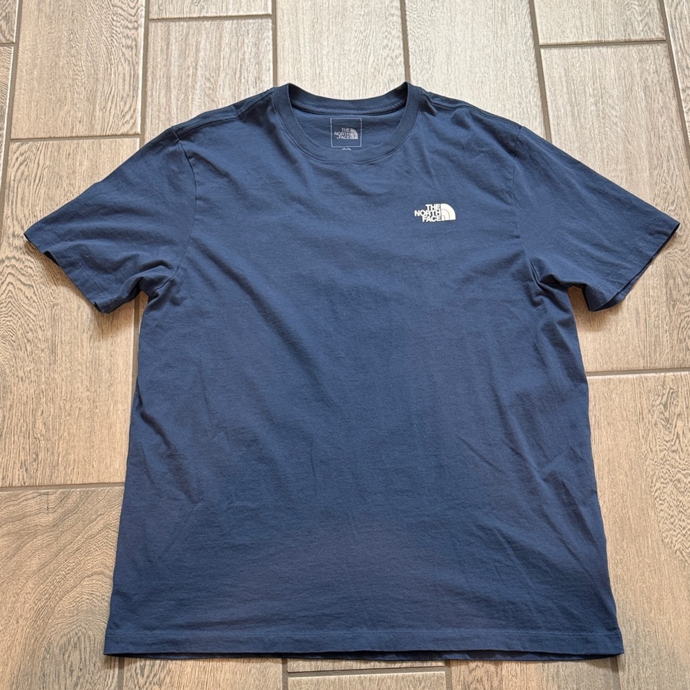The North Face Men's Mountain Logo Short Sleeve Tee Blue